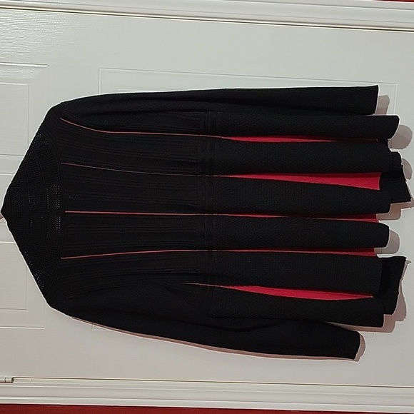 Evidence Black And Red Open Style Cardigan One Size - Picture 4 of 15